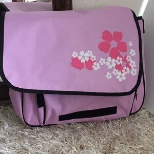 Messenger Laptop Bag Pink/ Black